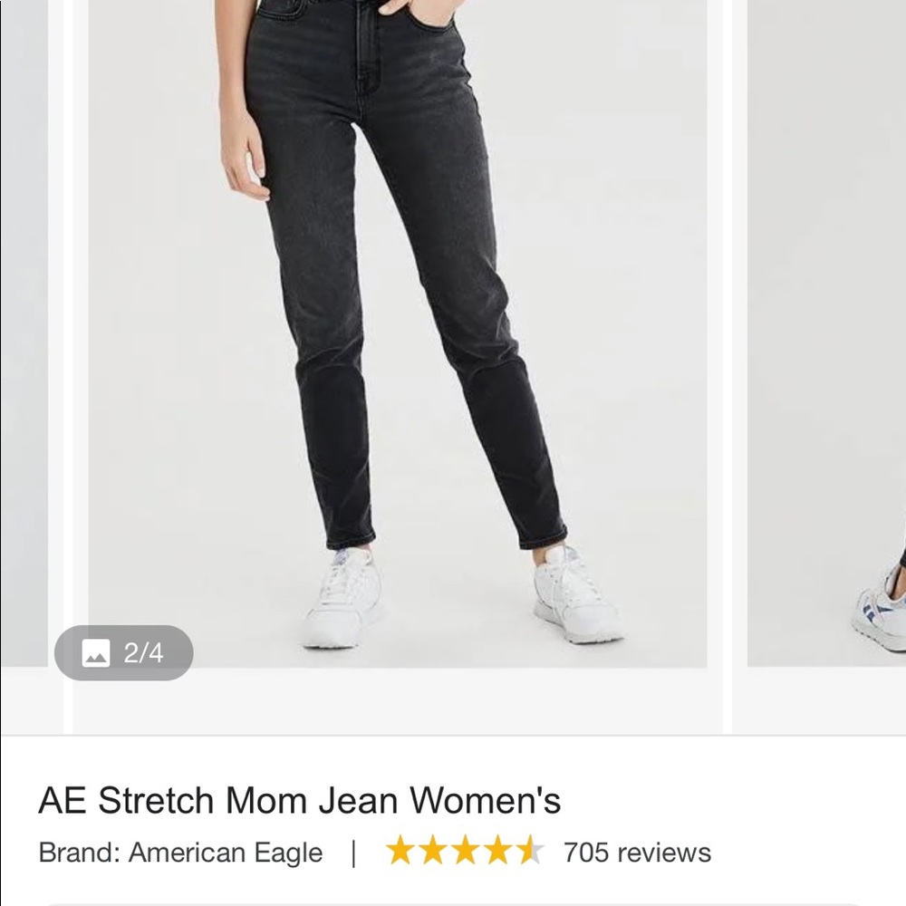 American eagle stretch black mom jeans!